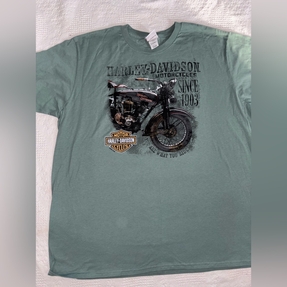 Harley Davidson Motorcycles men’s 3XL NEW Green Tshirt Alabama Biker